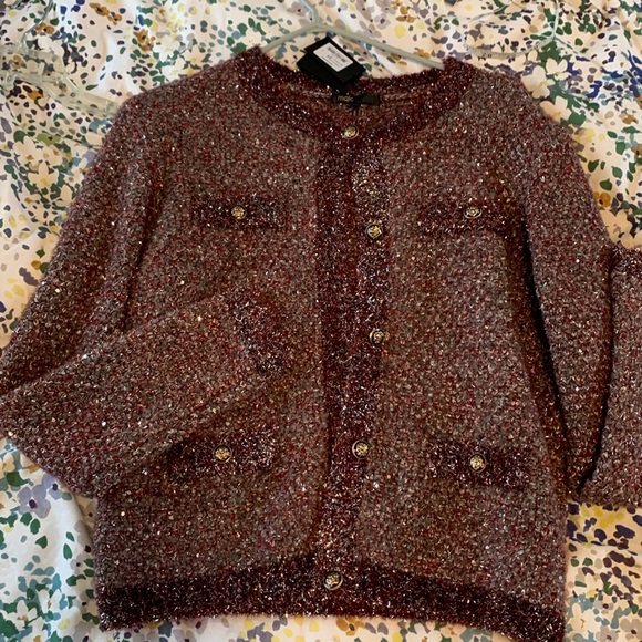 Maje Tweed Cardigan - Picture 3 of 13